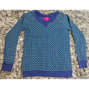 Victoria Secret Blue Stars Lounge Top Size Medium